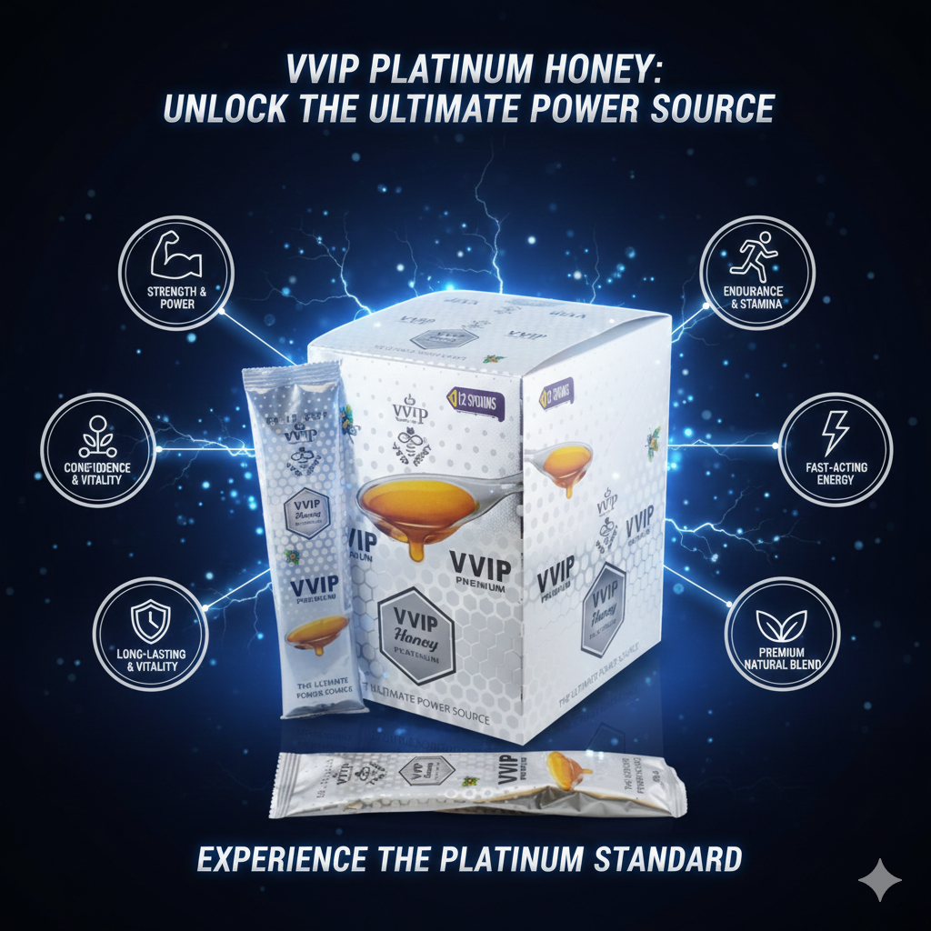 VVIP Honey Platinum for Men – 12 Spoons (12g Each) – Premium Male Enhancement Honey